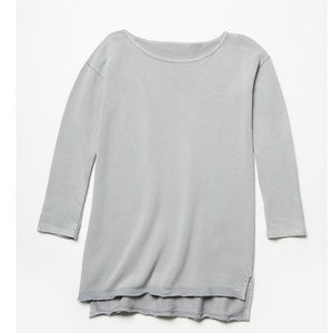 Free People Stay Here Tunic Light Gray S